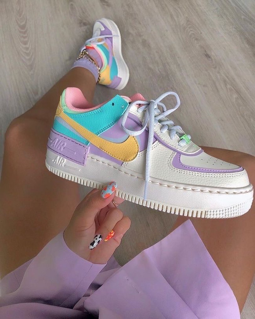 Custom Air Force 1 Purple Orange Blue