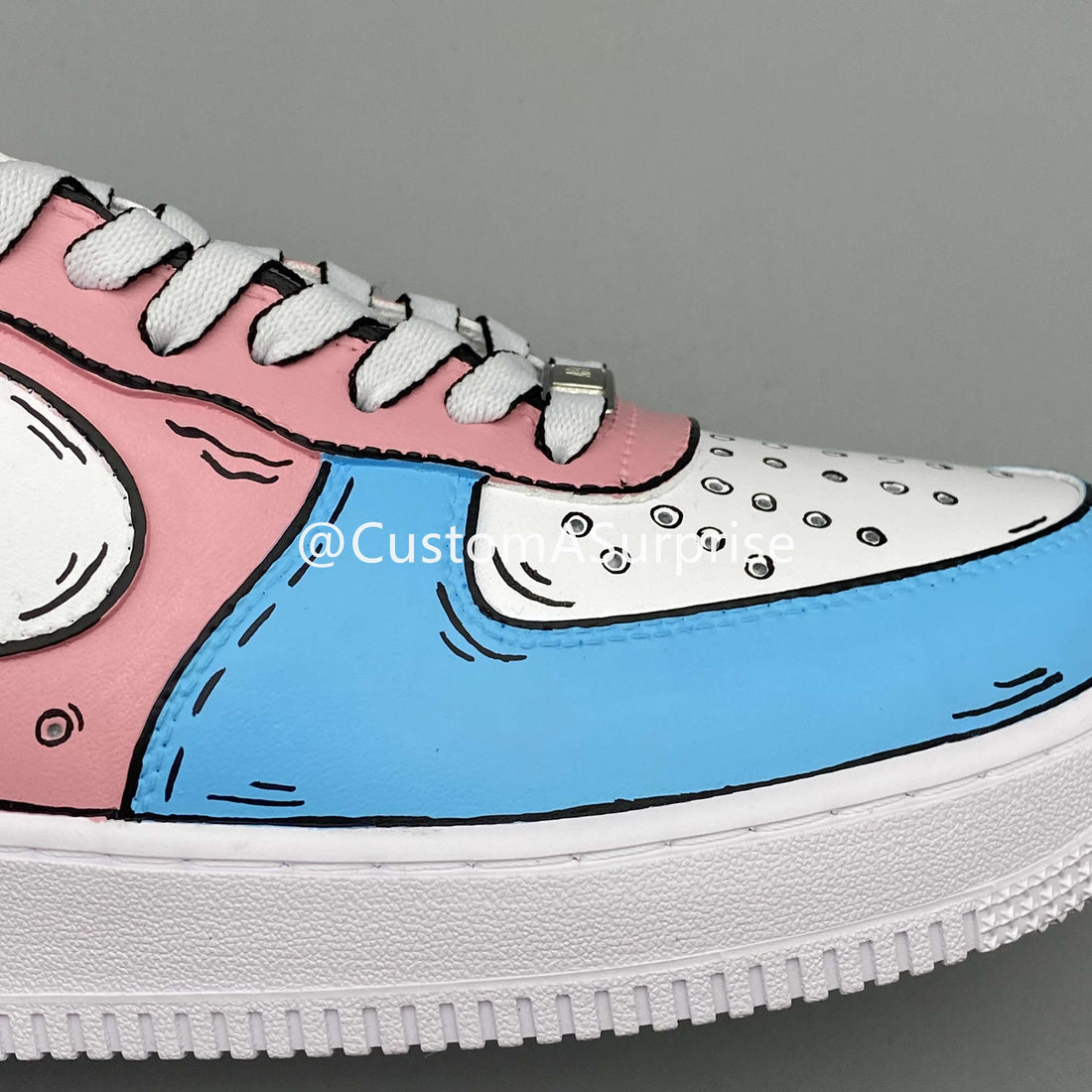 Custom Air Force 1 Blue Pink Purple