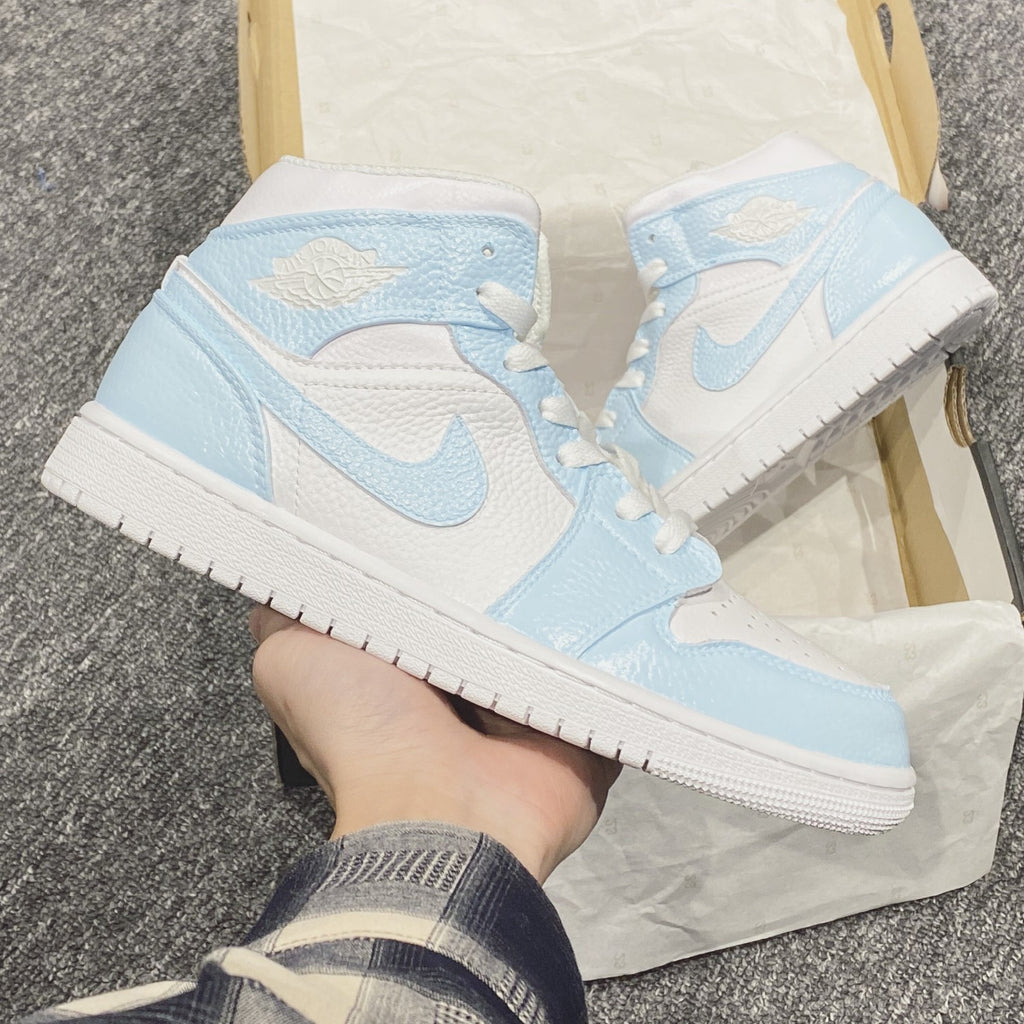 Custom Air Jordan 1 Light Blue White