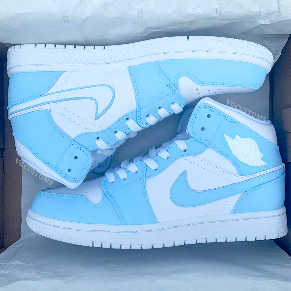 Custom Air Jordan 1 Blue And White