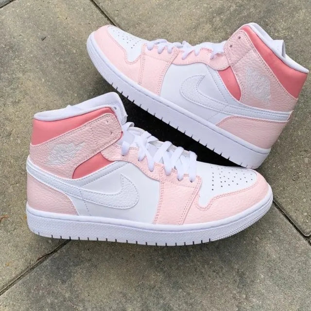 Custom Air Jordan 1 White Pink