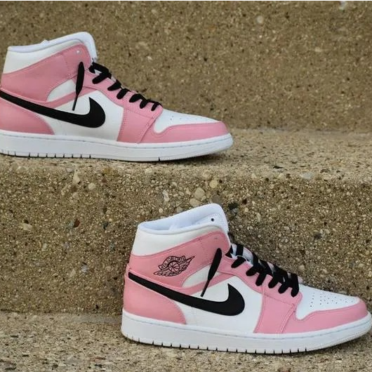 Custom Air Jordan 1 Pink Black