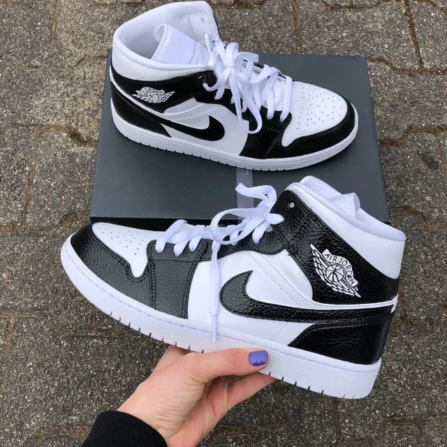 Custom Air Jordan 1 Black White High