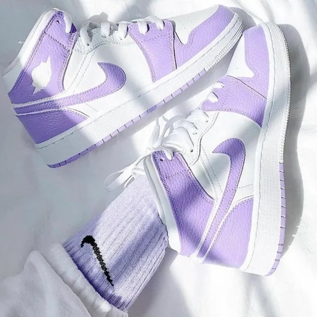 Custom Air Jordan 1 Purple White