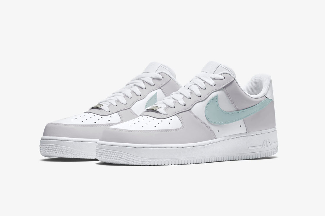 Light Gray Mint Blue Custom Air Force 1